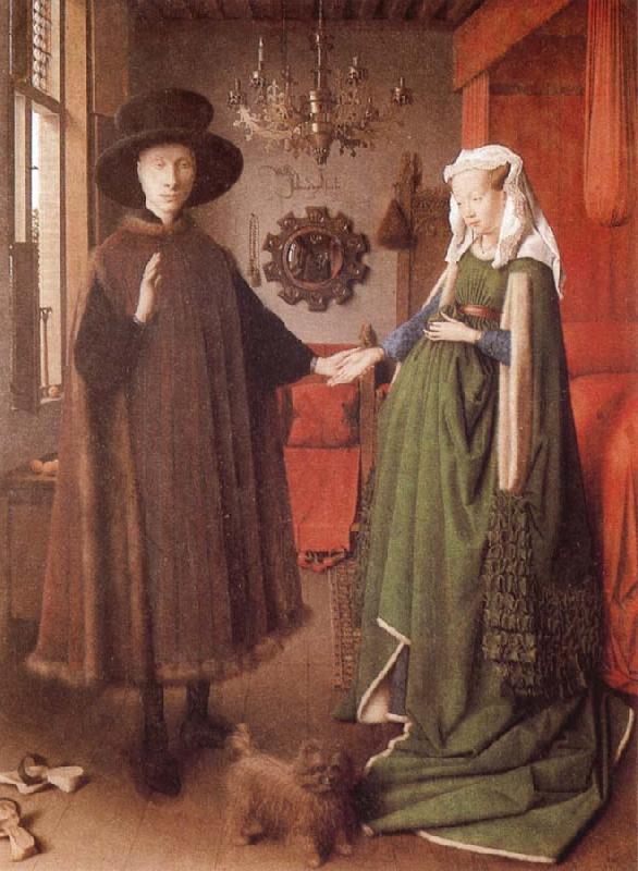 EYCK, Jan van Giovanni Arnolfini and His Wife Giovanna Cenami oil painting picture